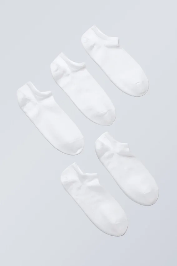 5-Pack Cotton Trainer Socks – White 5-Pack Cotton Trainer Socks – White
