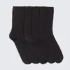 5-Pack Rib Socks – Black 5-Pack Rib Socks – Black