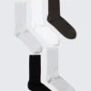 5-Pack Rib Socks – Black White & Grey 5-Pack Rib Socks – Black White & Grey