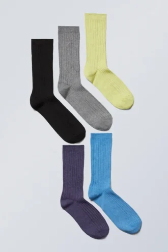5-Pack Rib Socks – Multi Mix