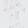 5-Pack Ribbed Crew Socks – White 5-Pack Ribbed Crew Socks – White