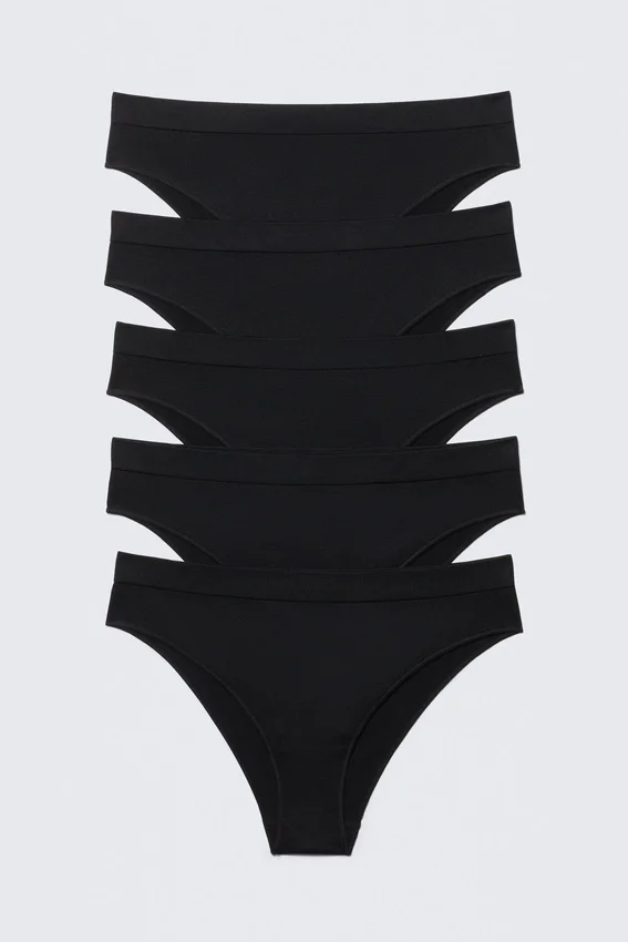 5-Pack Soft Seamless Briefs – Black 5-Pack Soft Seamless Briefs – Black