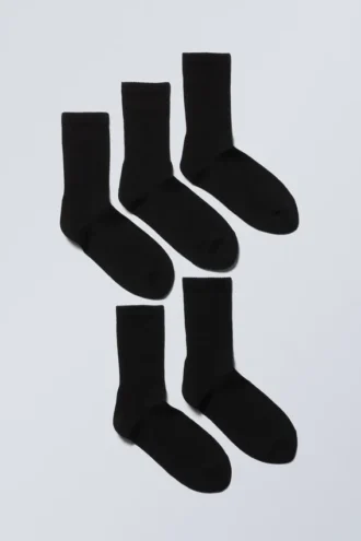 5-Pack Sport Socks – Black