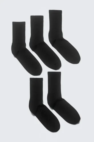 5-Pack Sport Socks – Black