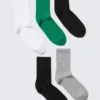 5-Pack Sport Socks – Black/White/Grey/Green 5-Pack Sport Socks – Black/White/Grey/Green