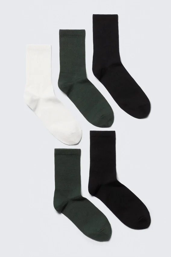5-Pack Sport Socks – Dark Green Mix 5-Pack Sport Socks – Dark Green Mix