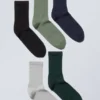 5-Pack Sport Socks – Green Black Grey Navy 5-Pack Sport Socks – Green Black Grey Navy