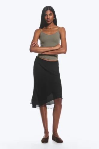 A-Line Midi Skirt – Black