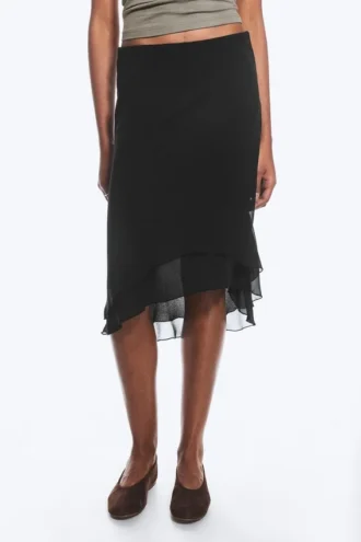 A-Line Midi Skirt – Black