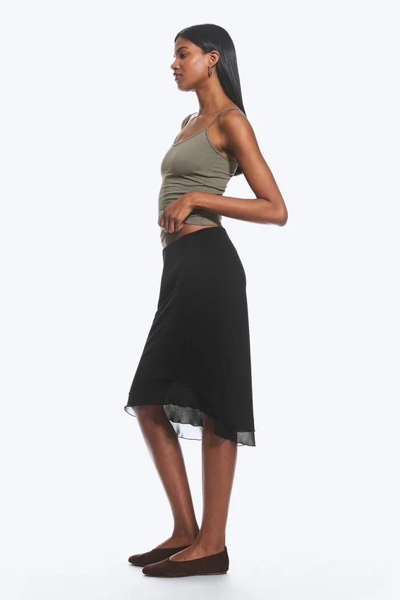 A-Line Midi Skirt – Black A-Line Midi Skirt – Black
