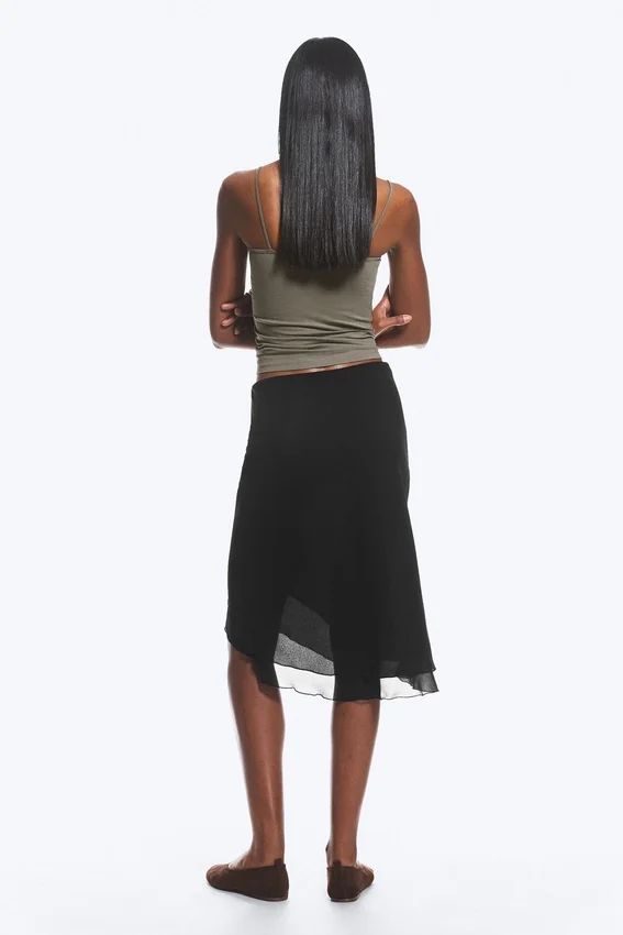 A-Line Midi Skirt – Black A-Line Midi Skirt – Black