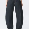 Abell Mid Rise Regular Barrel Jeans – Blue Rinse – Dark Blue Abell Mid Rise Regular Barrel Jeans – Blue Rinse – Dark Blue