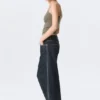 Abell Mid Rise Regular Barrel Jeans – Blue Rinse – Dark Blue Abell Mid Rise Regular Barrel Jeans – Blue Rinse – Dark Blue