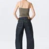 Abell Mid Rise Regular Barrel Jeans – Blue Rinse – Dark Blue Abell Mid Rise Regular Barrel Jeans – Blue Rinse – Dark Blue