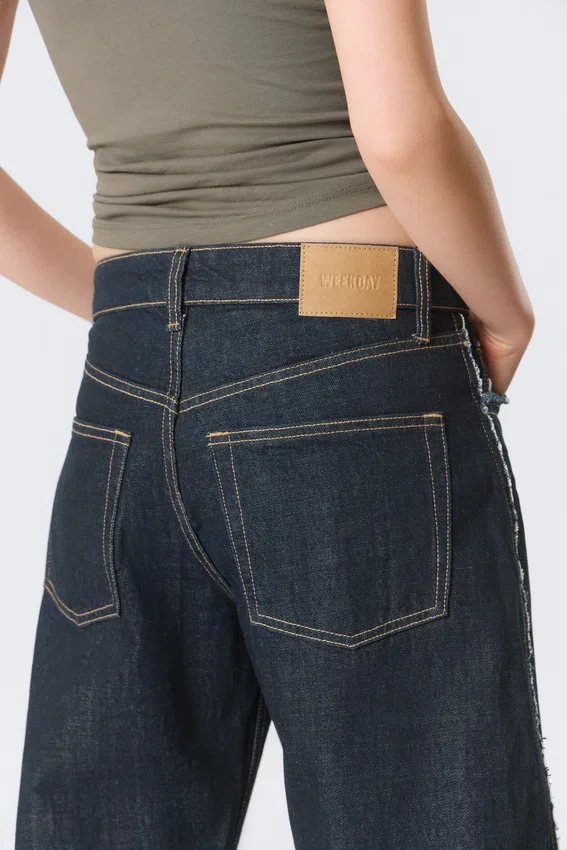 Abell Mid Rise Regular Barrel Jeans – Blue Rinse – Dark Blue Abell Mid Rise Regular Barrel Jeans – Blue Rinse – Dark Blue