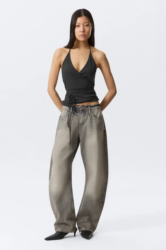 Abell Mid Rise Regular Barrel Jeans – Canyon Grey – Medium Grey Abell Mid Rise Regular Barrel Jeans – Canyon Grey – Medium Grey