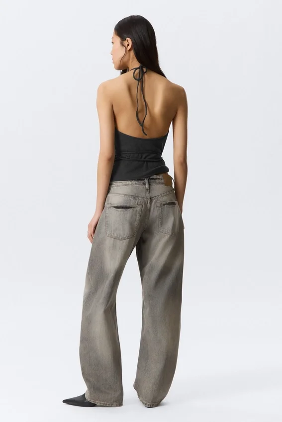 Abell Mid Rise Regular Barrel Jeans – Canyon Grey – Medium Grey Abell Mid Rise Regular Barrel Jeans – Canyon Grey – Medium Grey