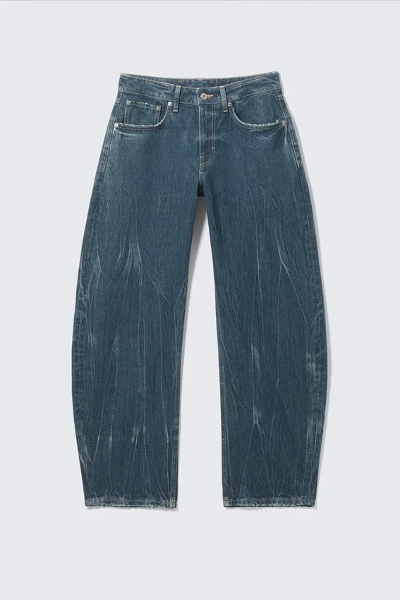 Abell Mid Rise Regular Barrel Jeans – Gnarly Blue – Medium Blue Abell Mid Rise Regular Barrel Jeans – Gnarly Blue – Medium Blue