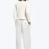 Adler Loose Fit Straight Linen Blend Trousers – White Adler Loose Fit Straight Linen Blend Trousers – White