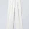 Adler Loose Fit Straight Linen Blend Trousers – White Adler Loose Fit Straight Linen Blend Trousers – White