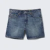 Aimo Mid-Rise Straight Leg Denim Shorts – Mountain Blue – Medium Blue Aimo Mid-Rise Straight Leg Denim Shorts – Mountain Blue – Medium Blue