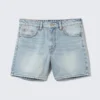 Aimo Mid-Rise Straight Leg Denim Shorts – Venice Blue – Light Blue Aimo Mid-Rise Straight Leg Denim Shorts – Venice Blue – Light Blue