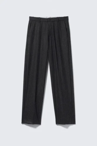 Alessi Relaxed Suit Trousers – Black Pinstripe Alessi Relaxed Suit Trousers – Black Pinstripe
