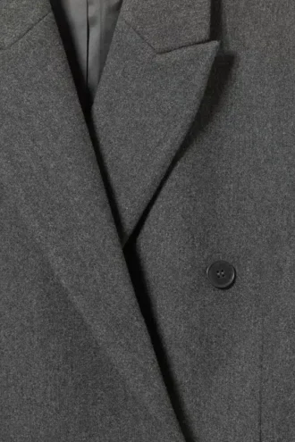 Alex Oversized Wool Blend Coat – Dark Grey