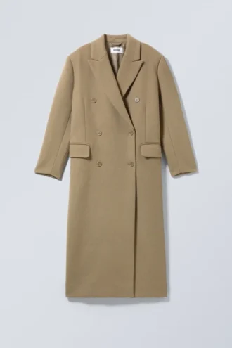Alex Oversized Wool Blend Coat – Dusty Mole