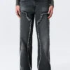 Ample Frayed Low Rise Loose Wide Jeans – Kimberly Blue – Dark Blue Ample Frayed Low Rise Loose Wide Jeans – Kimberly Blue – Dark Blue