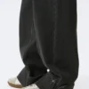 Ample Low Rise Loose Wide Cuff Jeans – Elegie Black – Black Ample Low Rise Loose Wide Cuff Jeans – Elegie Black – Black
