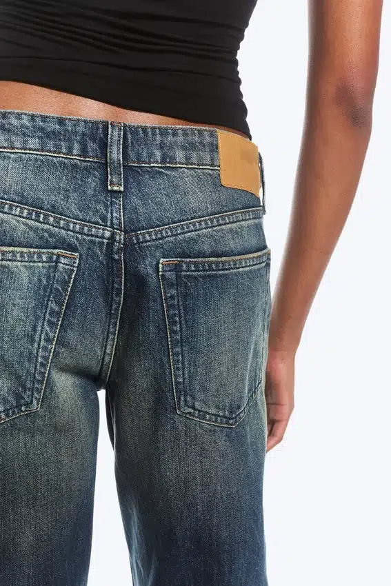 Ample Low Rise Loose Wide Jeans – Baltic Blue – Dark Blue Ample Low Rise Loose Wide Jeans – Baltic Blue – Dark Blue