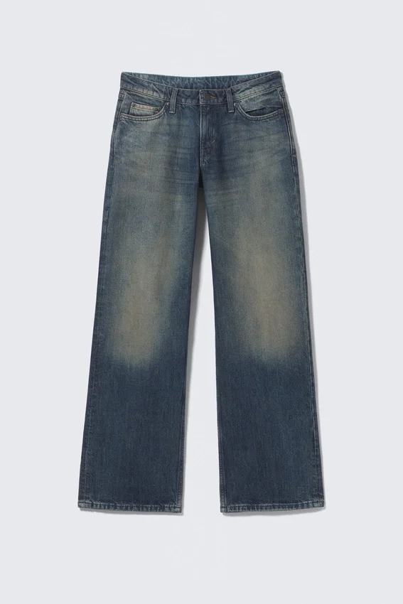 Ample Low Rise Loose Wide Jeans – Baltic Blue – Dark Blue Ample Low Rise Loose Wide Jeans – Baltic Blue – Dark Blue