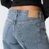 Ample Low Rise Loose Wide Jeans – Blue One – Medium Blue Ample Low Rise Loose Wide Jeans – Blue One – Medium Blue