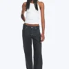 Ample Low Rise Loose Wide Jeans – Blue Rinse – Dark Blue Ample Low Rise Loose Wide Jeans – Blue Rinse – Dark Blue