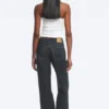 Ample Low Rise Loose Wide Jeans – Blue Rinse – Dark Blue Ample Low Rise Loose Wide Jeans – Blue Rinse – Dark Blue