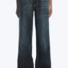 Ample Low Rise Loose Wide Jeans – Deep Sea Blue – Dark Blue Ample Low Rise Loose Wide Jeans – Deep Sea Blue – Dark Blue
