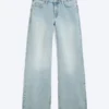 Ample Low Rise Loose Wide Jeans – Dream Blue – Light Blue Ample Low Rise Loose Wide Jeans – Dream Blue – Light Blue