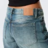 Ample Low Rise Loose Wide Jeans – Gasoline Blue – Medium Blue