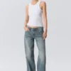 Ample Low Rise Loose Wide Jeans – Gloria Blue – Medium Blue Ample Low Rise Loose Wide Jeans – Gloria Blue – Medium Blue