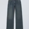 Ample Low Rise Loose Wide Jeans – Lake Blue – Dark Blue Ample Low Rise Loose Wide Jeans – Lake Blue – Dark Blue