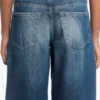 Ample Low Rise Loose Wide Jeans – Mine Blue – Medium Blue