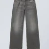 Ample Low Rise Loose Wide Jeans – Mine Grey – Dark Grey Ample Low Rise Loose Wide Jeans – Mine Grey – Dark Grey