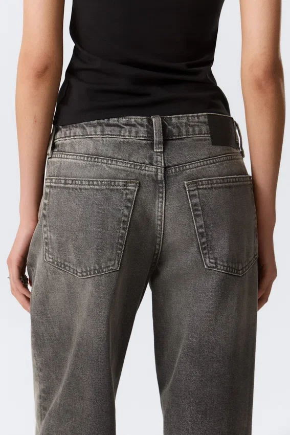 Ample Low Rise Loose Wide Jeans – Redondo Black – Black Ample Low Rise Loose Wide Jeans – Redondo Black – Black