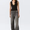 Ample Low Rise Loose Wide Jeans – Redondo Black – Black Ample Low Rise Loose Wide Jeans – Redondo Black – Black
