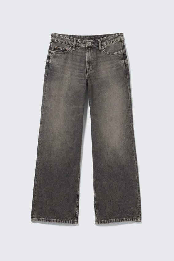 Ample Low Rise Loose Wide Jeans – Redondo Black – Black Ample Low Rise Loose Wide Jeans – Redondo Black – Black