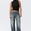 Ample Low Rise Loose Wide Jeans – Redondo Blue – Medium Blue Ample Low Rise Loose Wide Jeans – Redondo Blue – Medium Blue