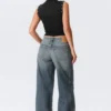 Ample Low Rise Loose Wide Jeans – Redondo Blue – Medium Blue Ample Low Rise Loose Wide Jeans – Redondo Blue – Medium Blue