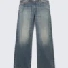 Ample Low Rise Loose Wide Jeans – Redondo Blue – Medium Blue Ample Low Rise Loose Wide Jeans – Redondo Blue – Medium Blue