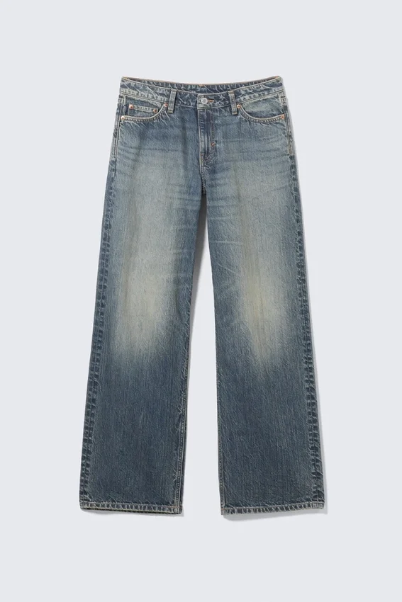 Ample Low Rise Loose Wide Jeans – Redondo Blue – Medium Blue Ample Low Rise Loose Wide Jeans – Redondo Blue – Medium Blue